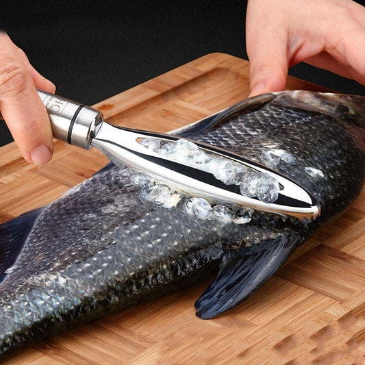 430 Stainless Steel Fish Scaler & Killing Tool – Kitchen Gadget for Easy Fish Prep